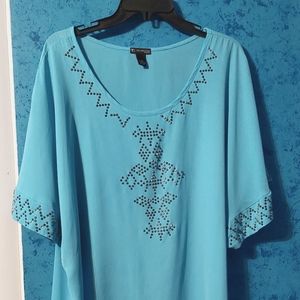 Light blue dressy shirt with studs